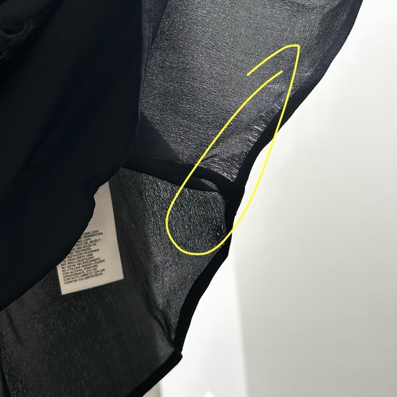 Hoss Intropia Black Silk Top with Beaded/ Sequin Bow and Puffed Sleeves - Picture 16 of 16